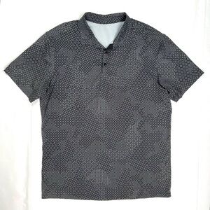 Lululemon Polo Shirt Mens XXL Geometric Golf Athletic Stretch Performance